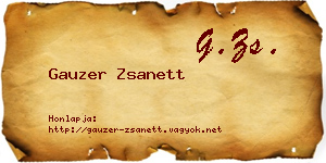 Gauzer Zsanett névjegykártya